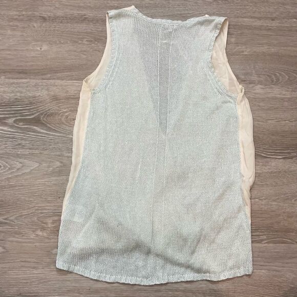 Aritzia Babaton Silk Top Knit Back Crochet Knit Back - Picture 2 of 5